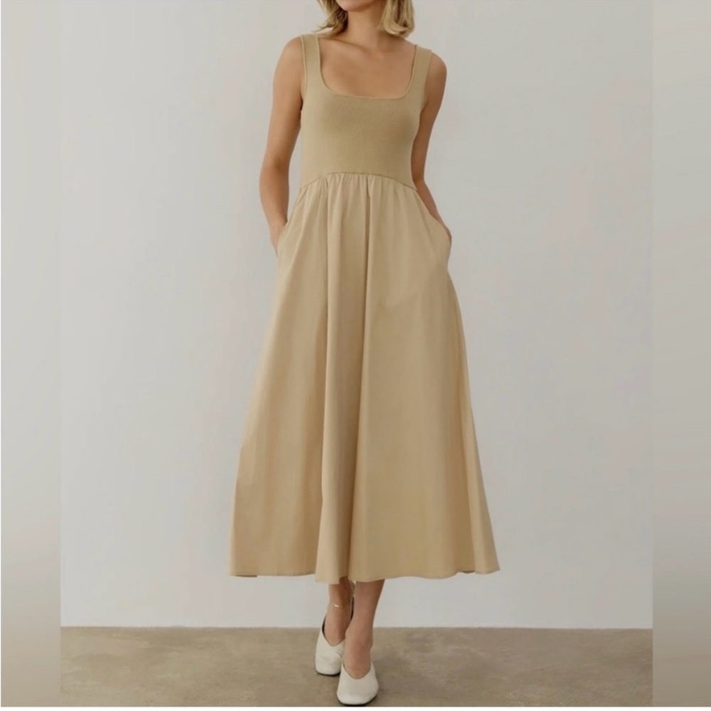 All:Row The Lucinda Dress in khaki Maxi Dress Sz small